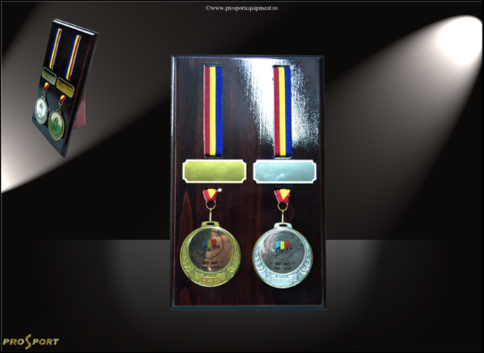 Placheta suport medalie MS2 pentru 2 medalii