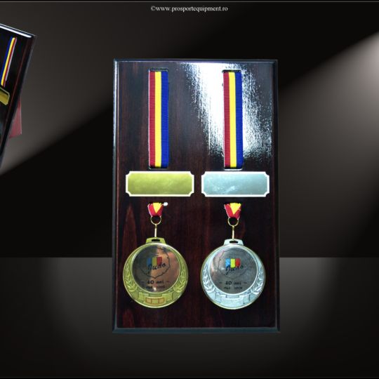 Placheta suport medalie MS2 pentru 2 medalii