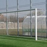 Poarta fotbal mobila aluminiu dispusa pe teren