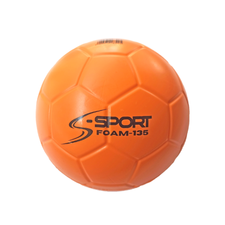 minge handbal din burete cu diametru 13,5 cm, culoarea portocalie