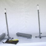 stalpi badminton mobili cu contragreutati si fileul compatibil