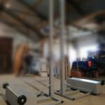 stalpi volei mobili prezentati in atelierul de productie
