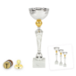Cupa PRO44626 argintie cu bila aurie