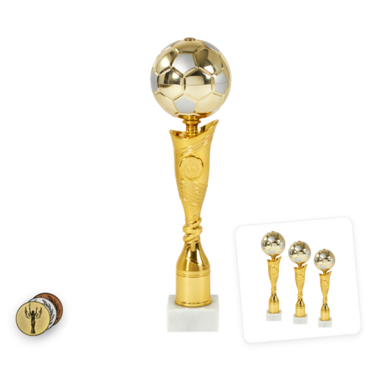 Trofeu PRO36526 auriu cu minge de fotbal