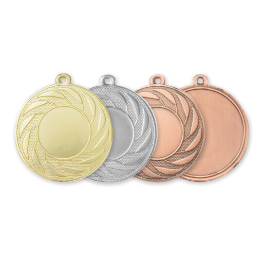 Medalia E569 versiunile aurie, argintie, bronz