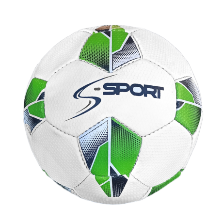 minge handbal s-sport n.3 design verde cu alb