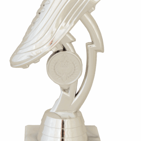 Figurina F011 gheata de fotbal argintie