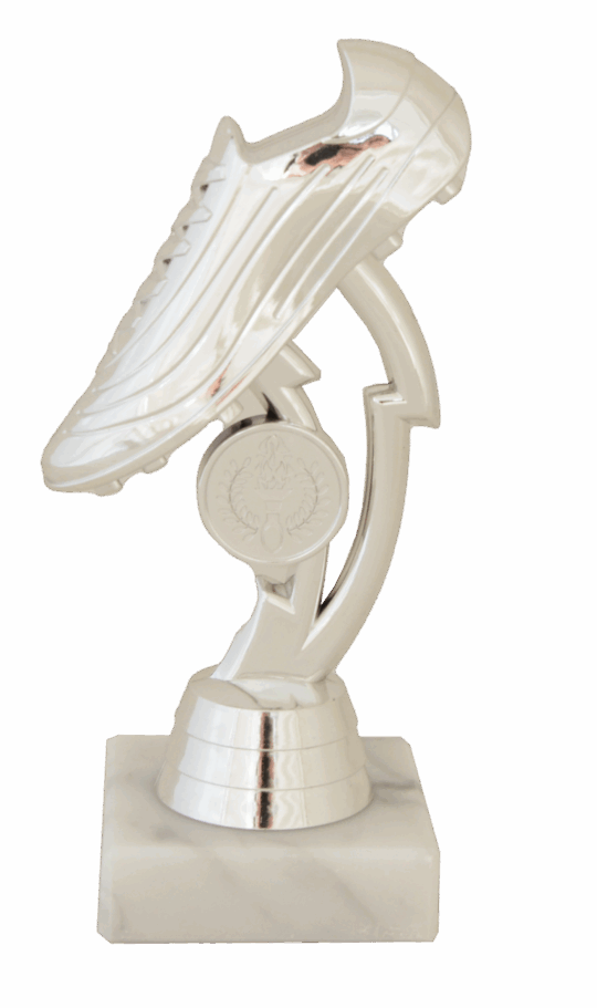 Figurina F011 gheata de fotbal argintie