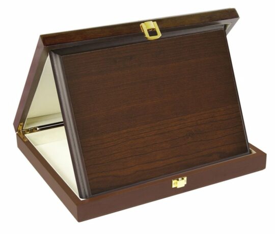 Cutie placheta lemn orizontala cu placheta de lemn
